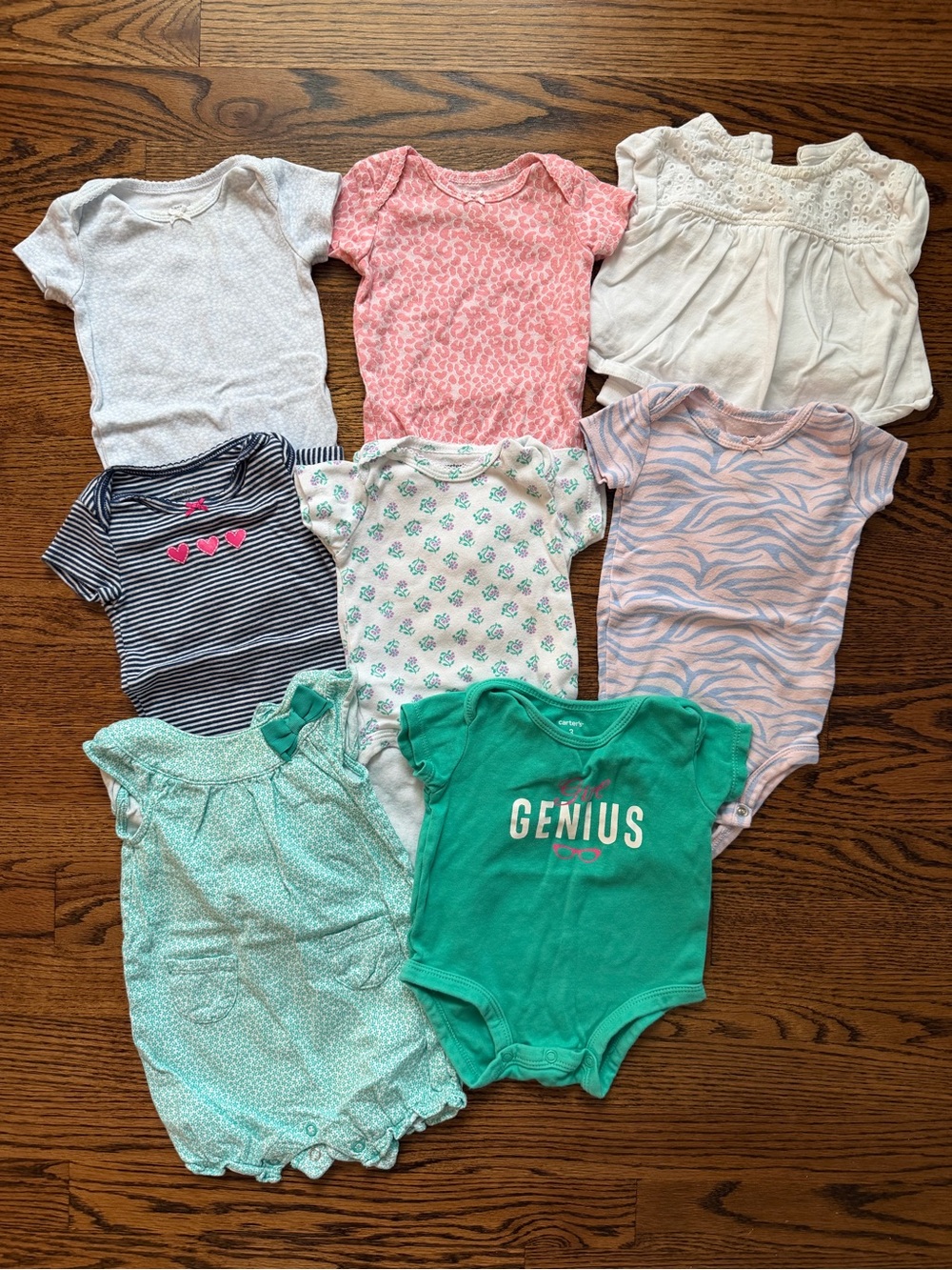 0-3 month girl onesies